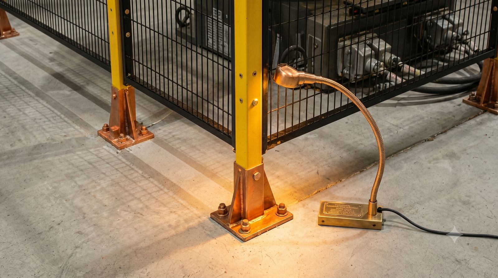 Swiza safety fencing installed in a manufacturing facility